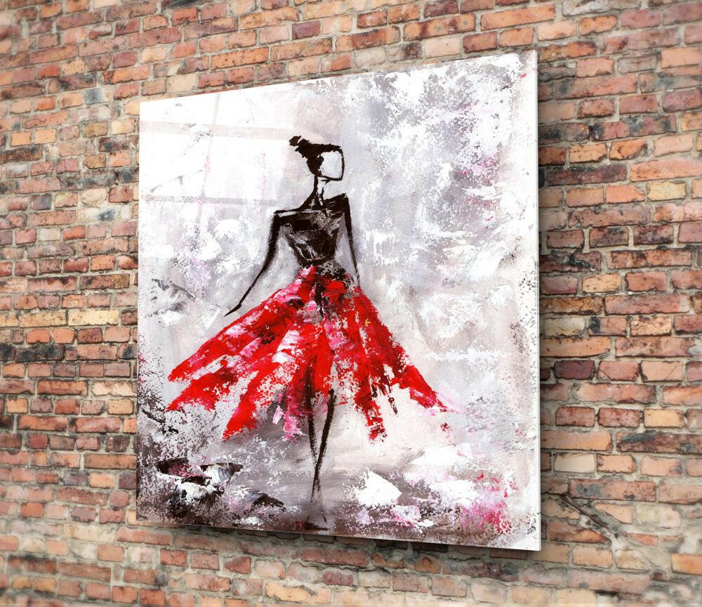 Insigneart USA Insigneart USA Female (Red) Glass Wall Art