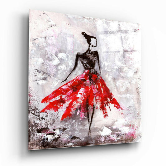 Insigneart USA Insigneart USA Female (Red) Glass Wall Art