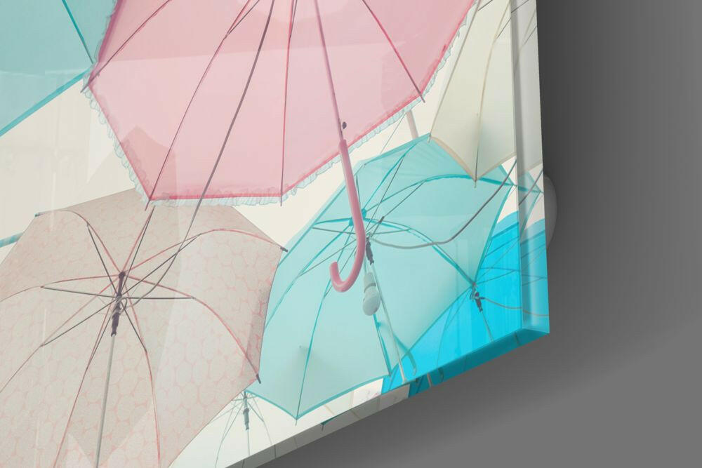 Insigneart USA Insigneart USA Colorful Umbrellas Glass Wall Art