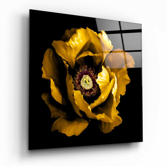 Insigneart USA Insigneart USA Floral Yellow Glass Wall Art
