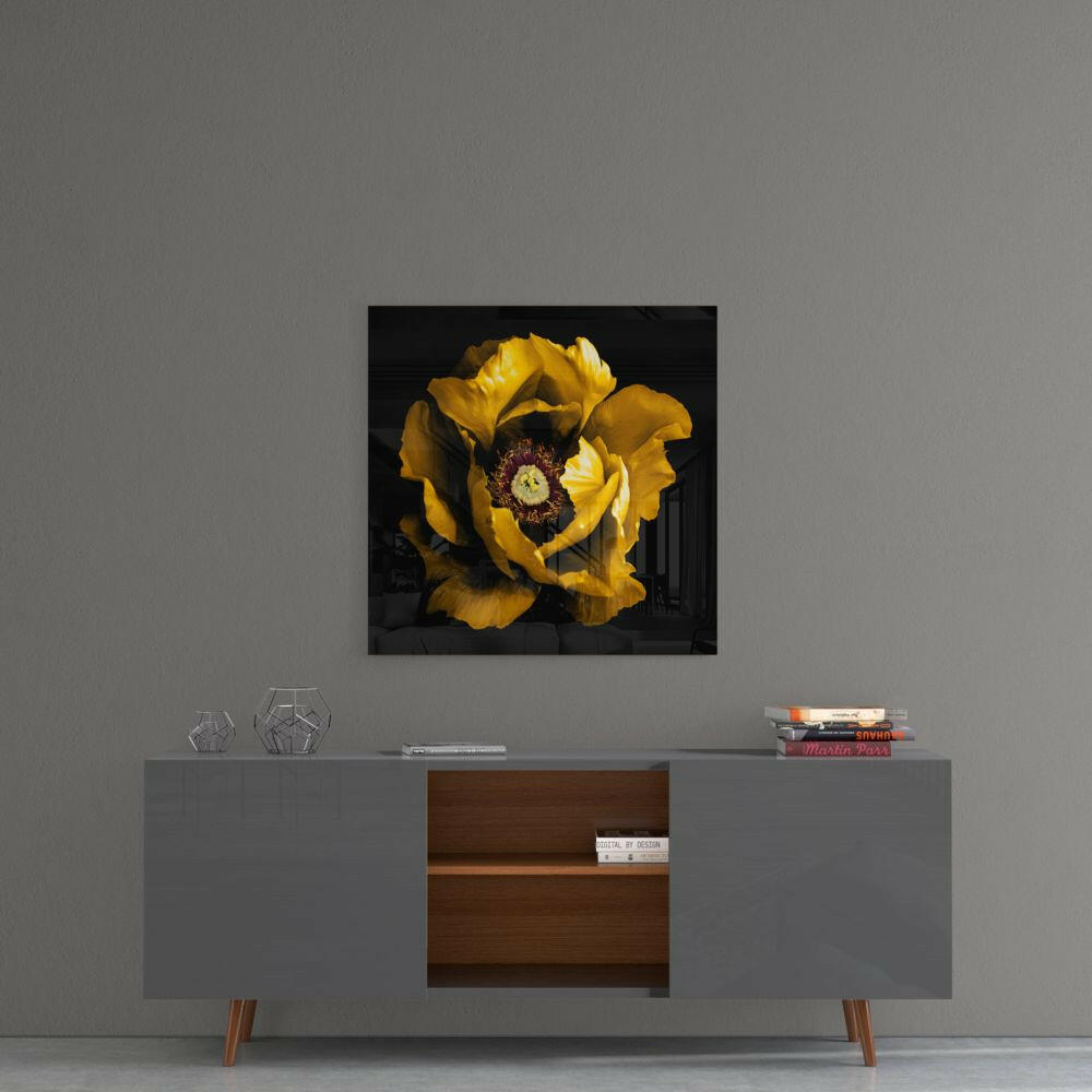 Insigneart USA Insigneart USA Floral Yellow Glass Wall Art