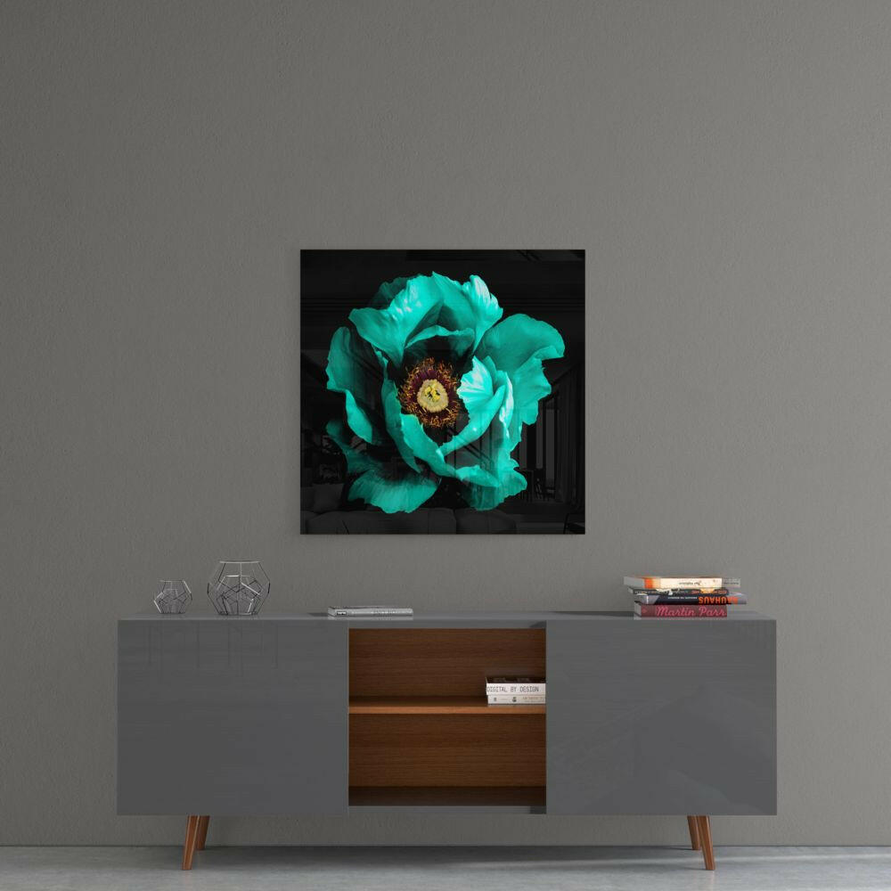 Insigneart USA Insigneart USA Floral Green Glass Wall Art