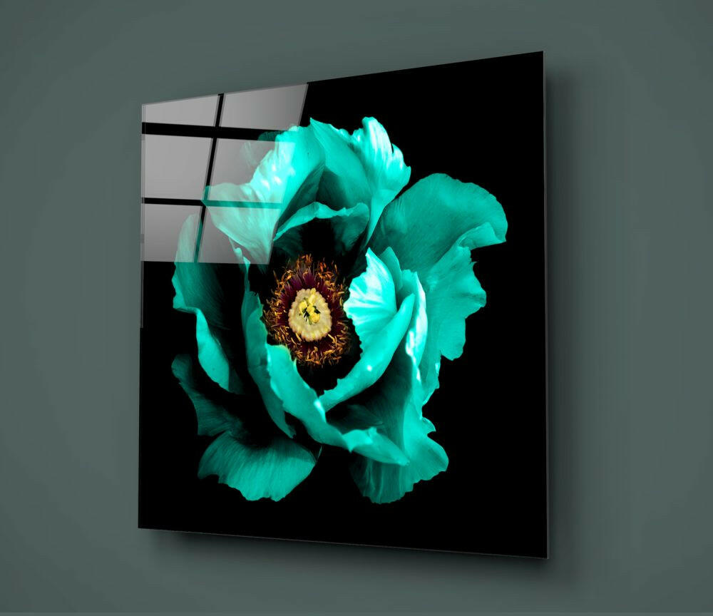 Insigneart USA Insigneart USA Floral Green Glass Wall Art