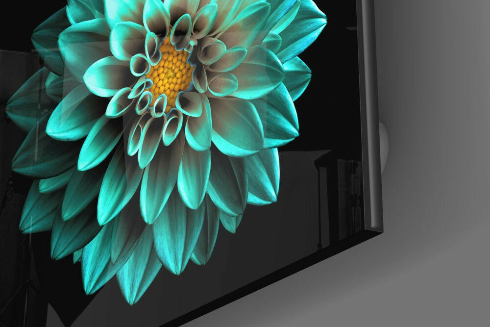 Insigneart USA Insigneart USA Green Flower Glass Wall Art