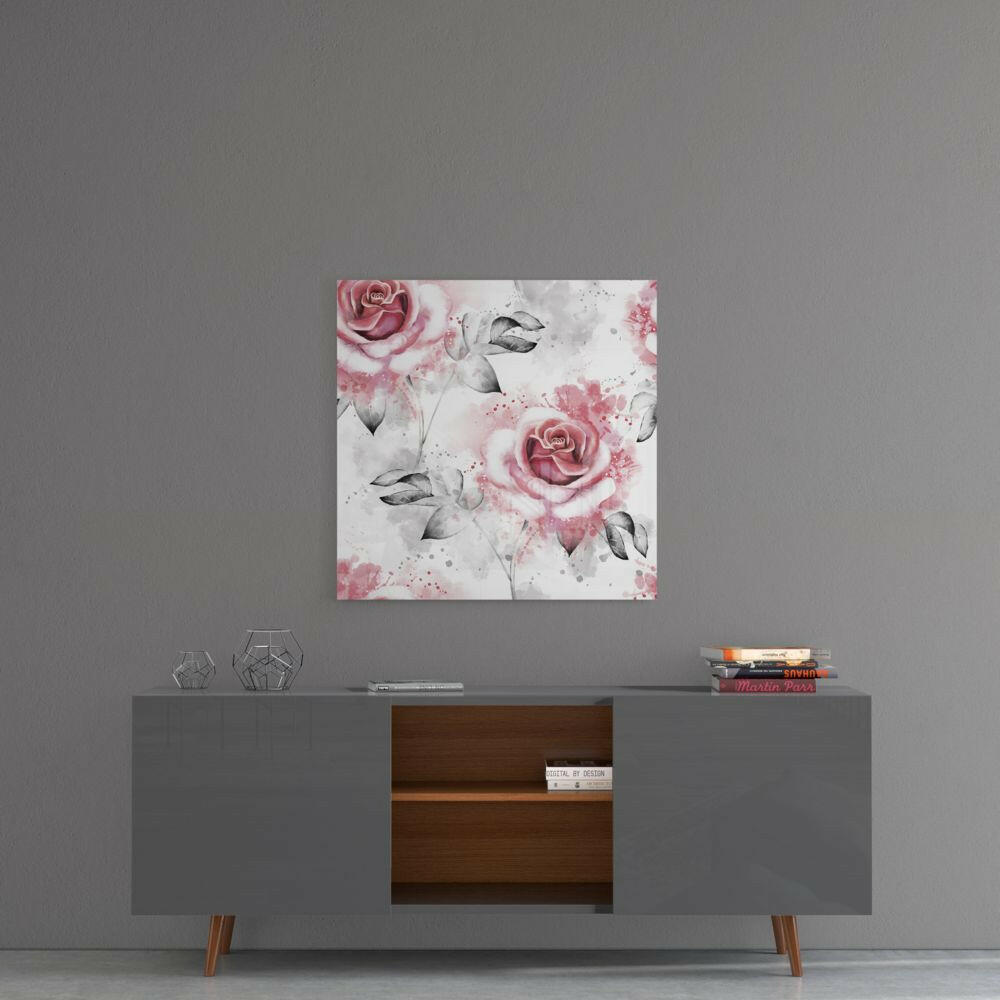 Insigneart USA Insigneart USA Pink Rose Glass Wall Art