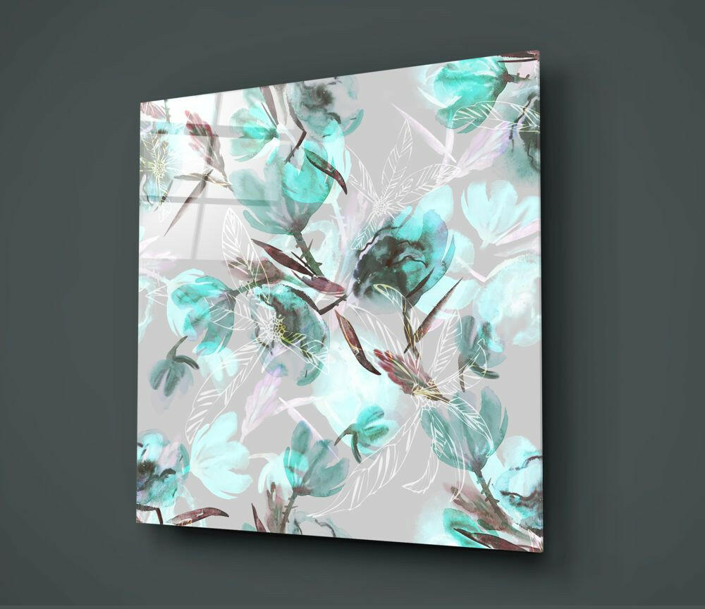 Insigneart USA Insigneart USA Green Flower Glass Wall Art