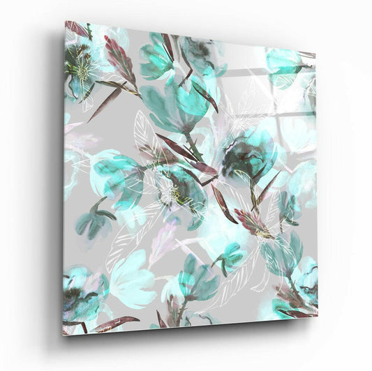 Insigneart USA Insigneart USA Green Flower Glass Wall Art