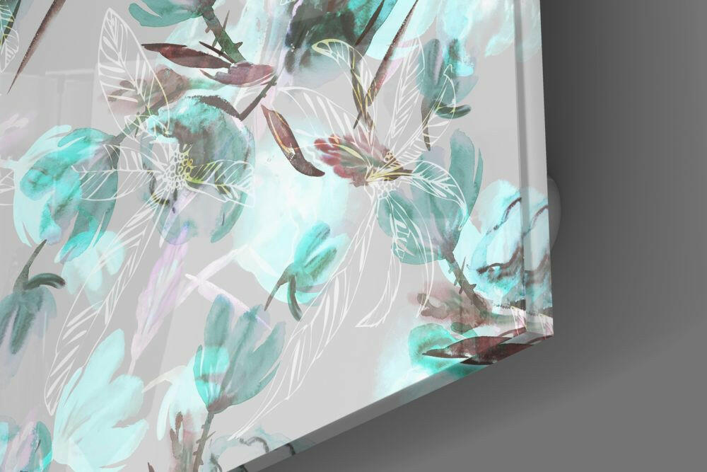 Insigneart USA Insigneart USA Green Flower Glass Wall Art