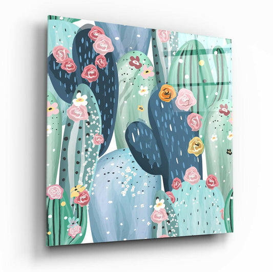 Insigneart USA Insigneart USA Cactus Glass Wall Art