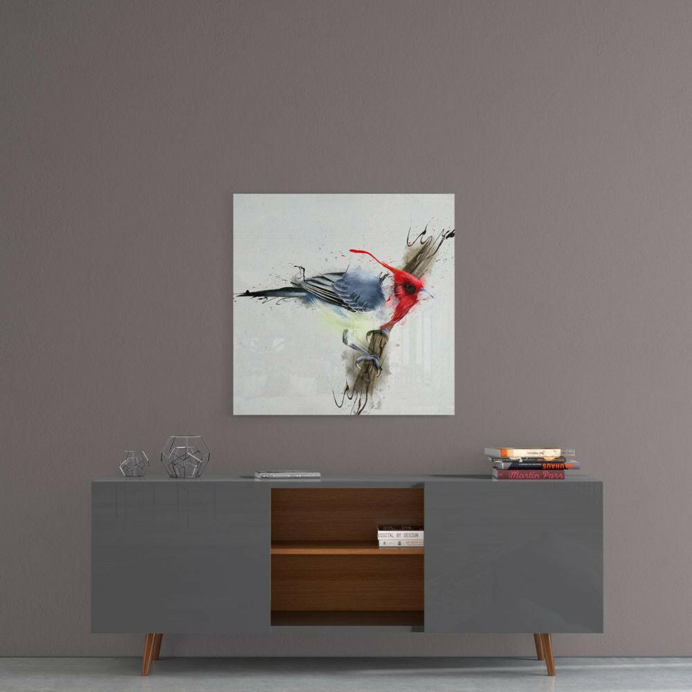 Insigneart USA Insigneart USA Red Bird Glass Wall Art