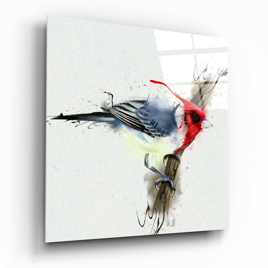 Insigneart USA Insigneart USA Red Bird Glass Wall Art