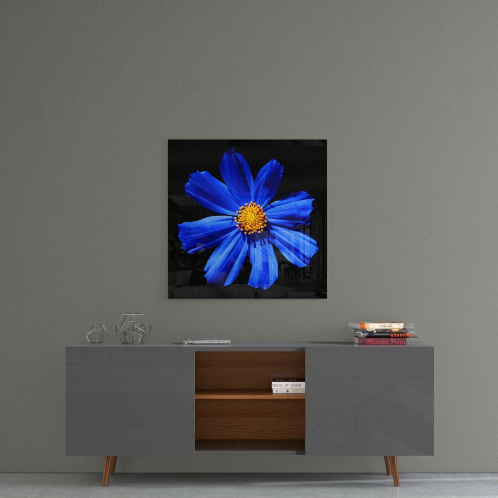 Insigneart USA Insigneart USA Blue Flower Glass Wall Art