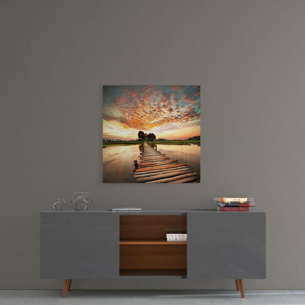 Insigneart USA Insigneart USA Dock and Landscape Glass Wall Art
