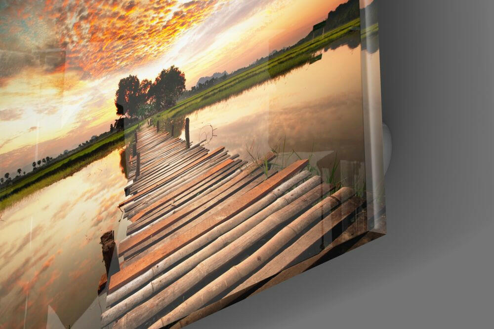 Insigneart USA Insigneart USA Dock and Landscape Glass Wall Art