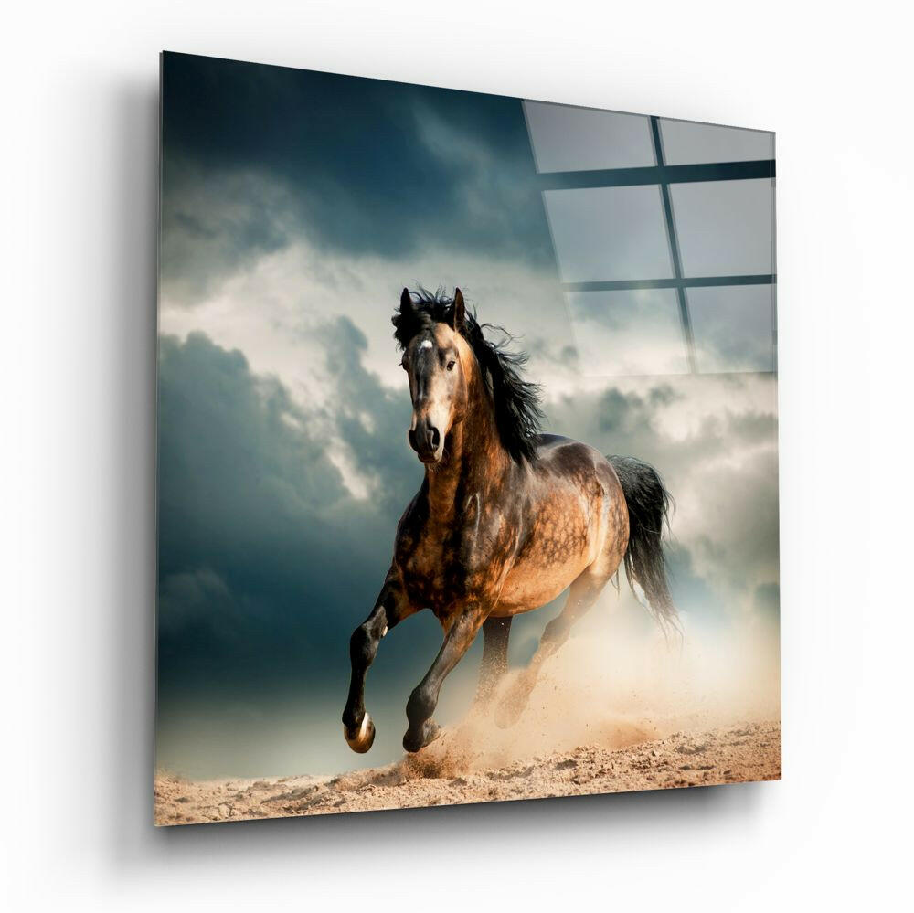 Insigneart USA Insigneart USA Running Horse Glass Wall Art