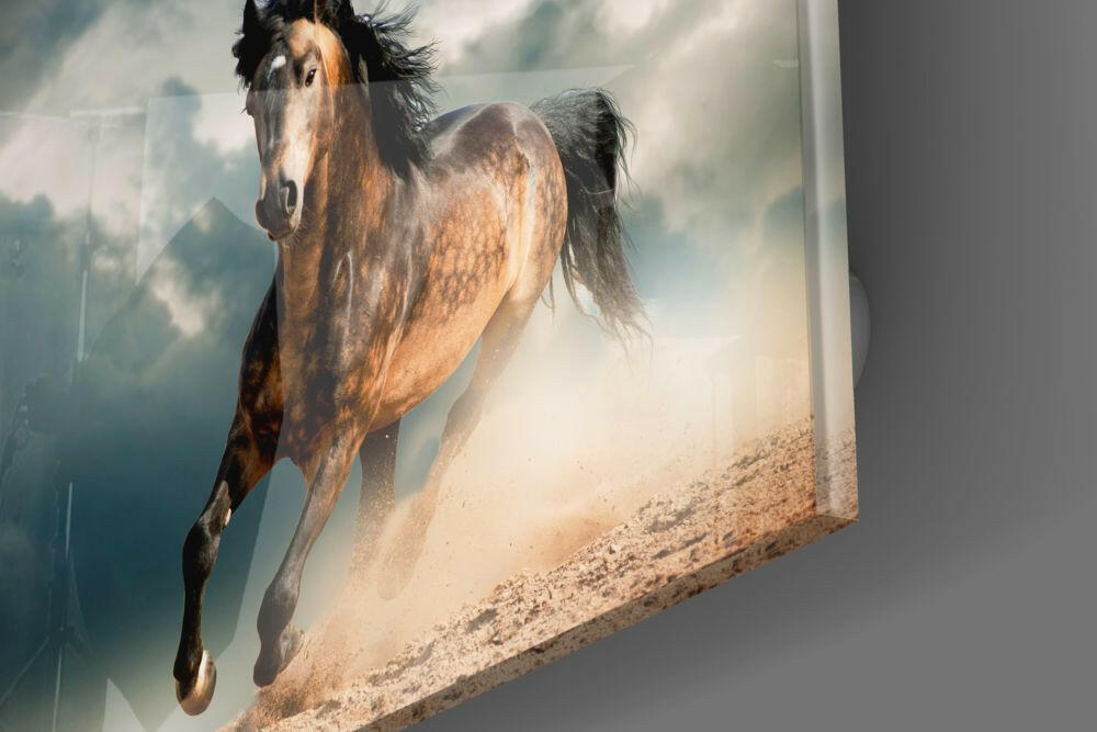 Insigneart USA Insigneart USA Running Horse Glass Wall Art