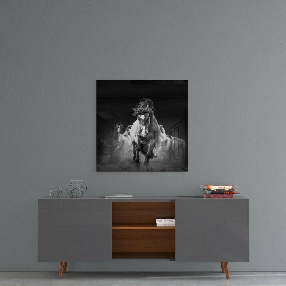 Insigneart USA Insigneart USA Running Horse Glass Wall Art