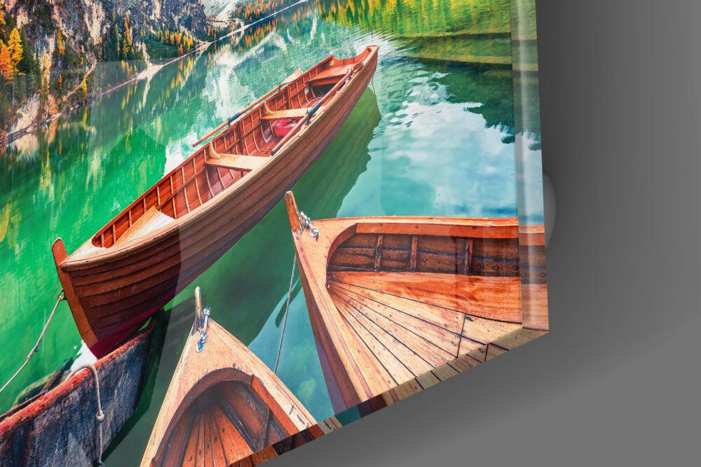 Insigneart USA Insigneart USA Lake and Mountain Landscape Glass Wall Art
