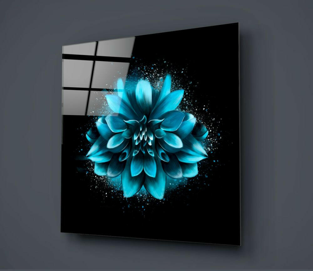 Insigneart USA Insigneart USA Blue Flower Glass Wall Art