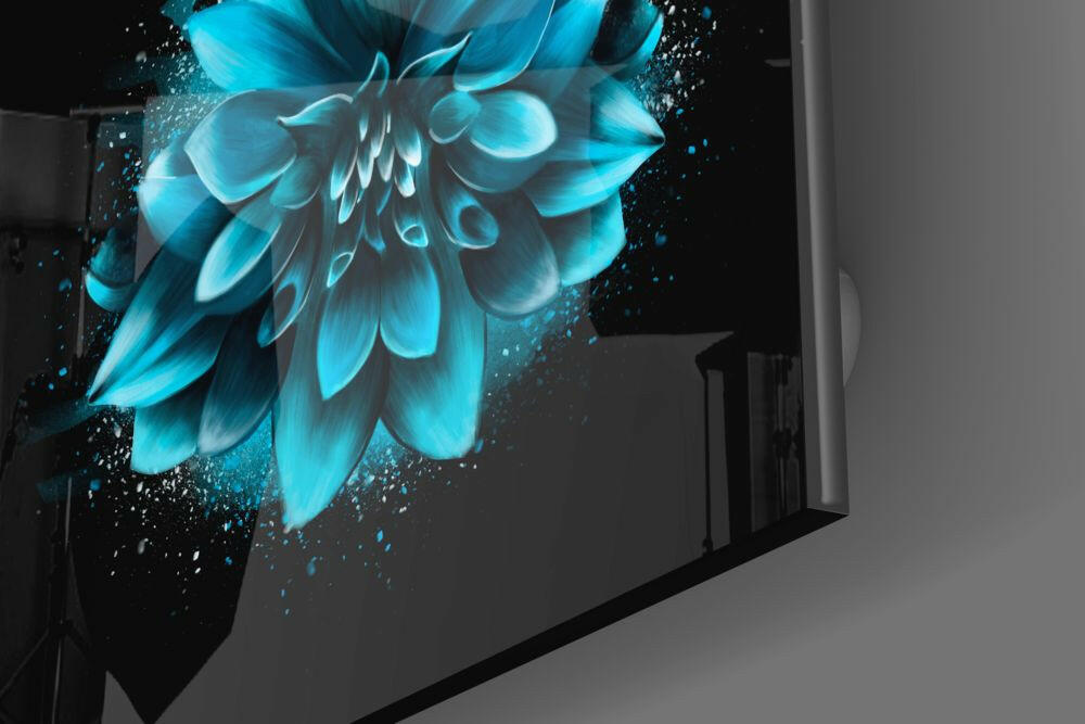 Insigneart USA Insigneart USA Blue Flower Glass Wall Art