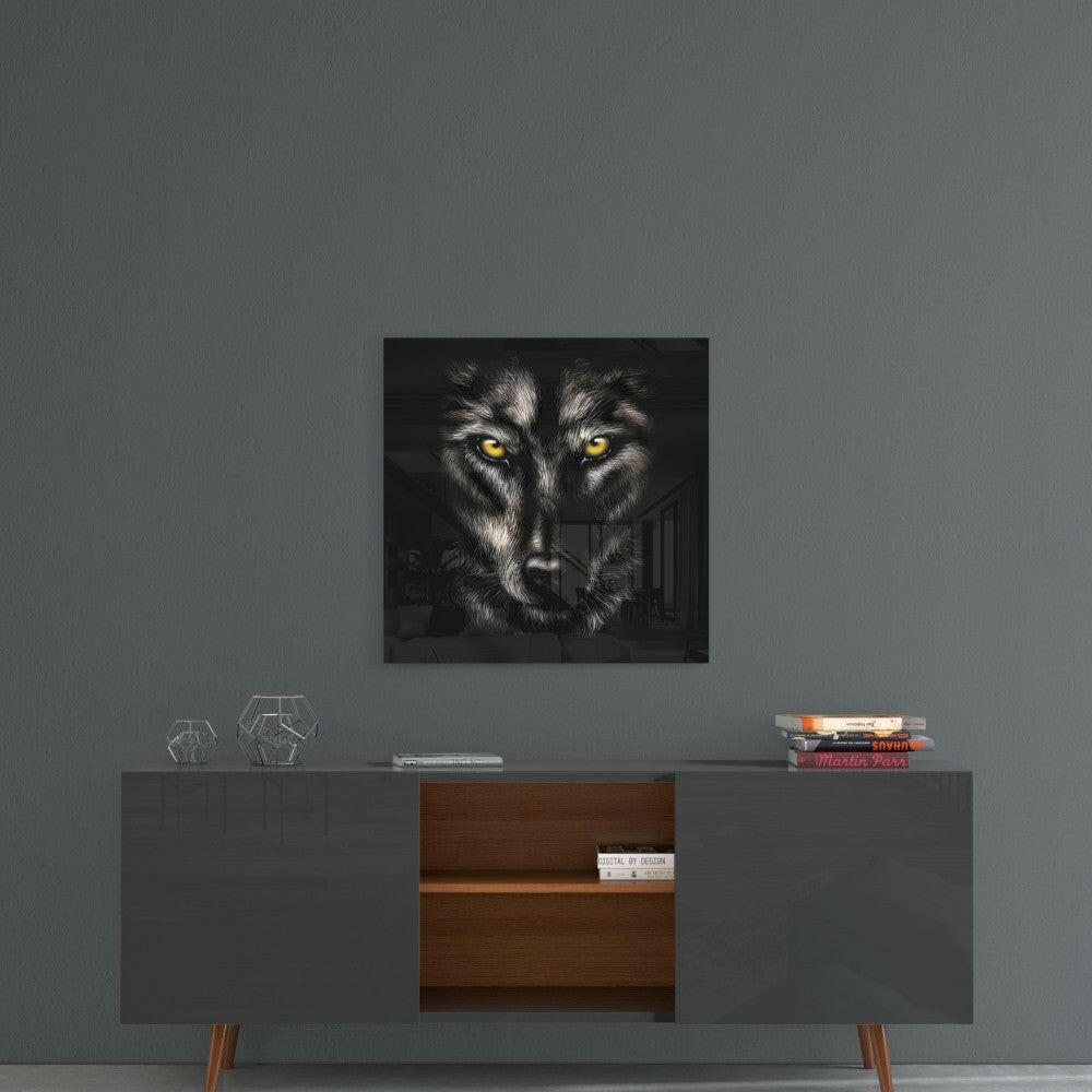 Insigneart USA Insigneart USA Eyes of the Wolf Glass Wall Art