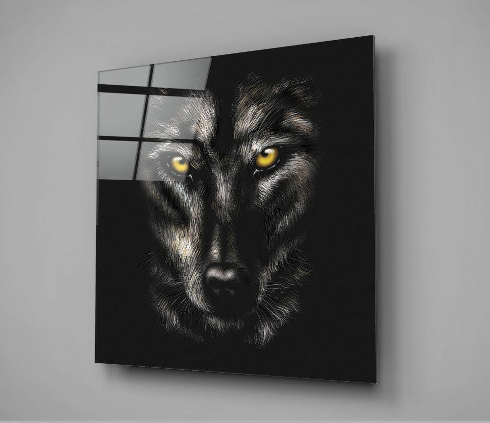 Insigneart USA Insigneart USA Eyes of the Wolf Glass Wall Art