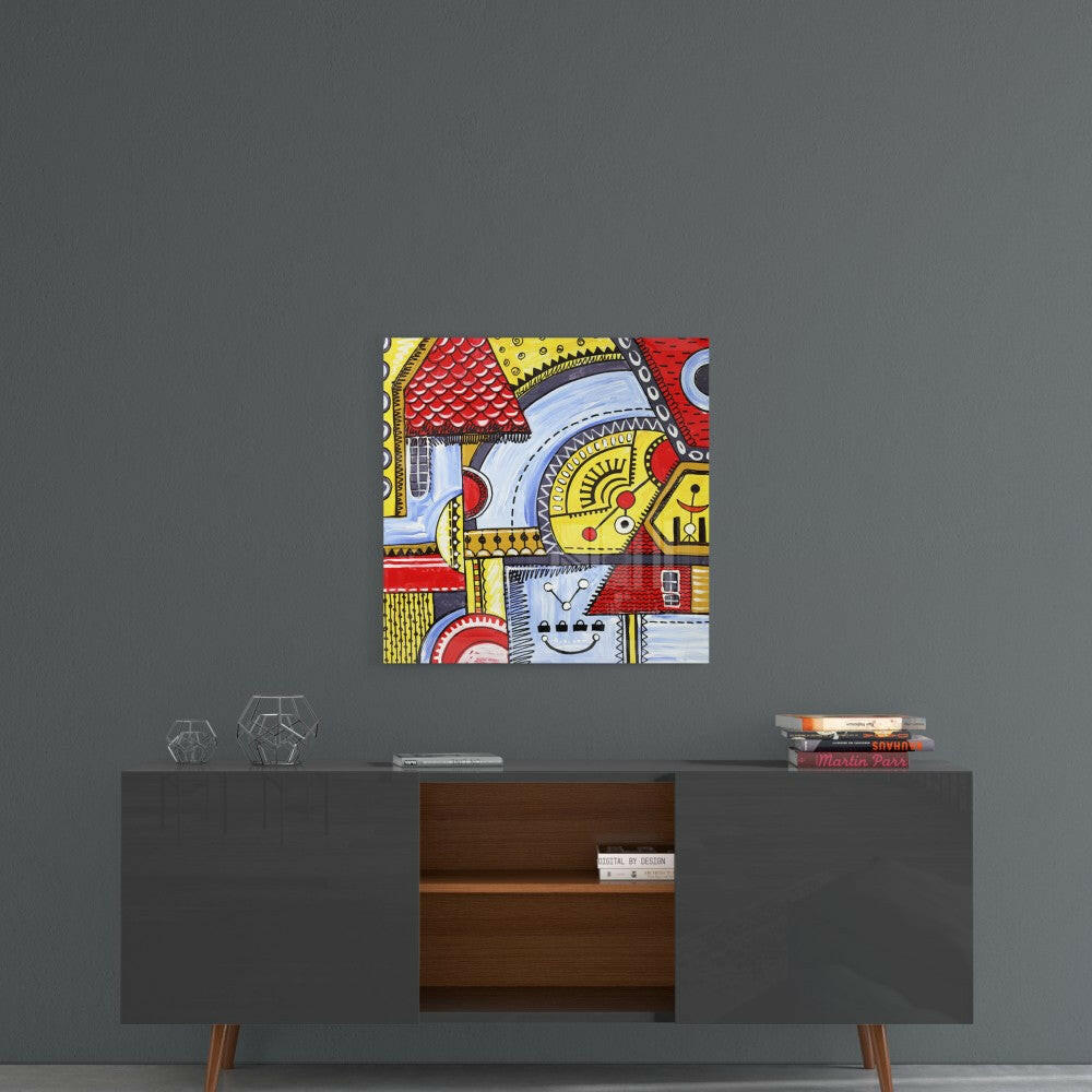 Insigneart USA Insigneart USA Abstract Houses Glass Wall Art