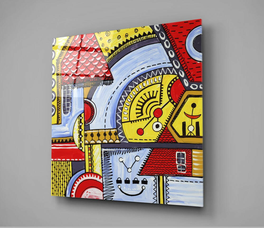 Insigneart USA Insigneart USA Abstract Houses Glass Wall Art