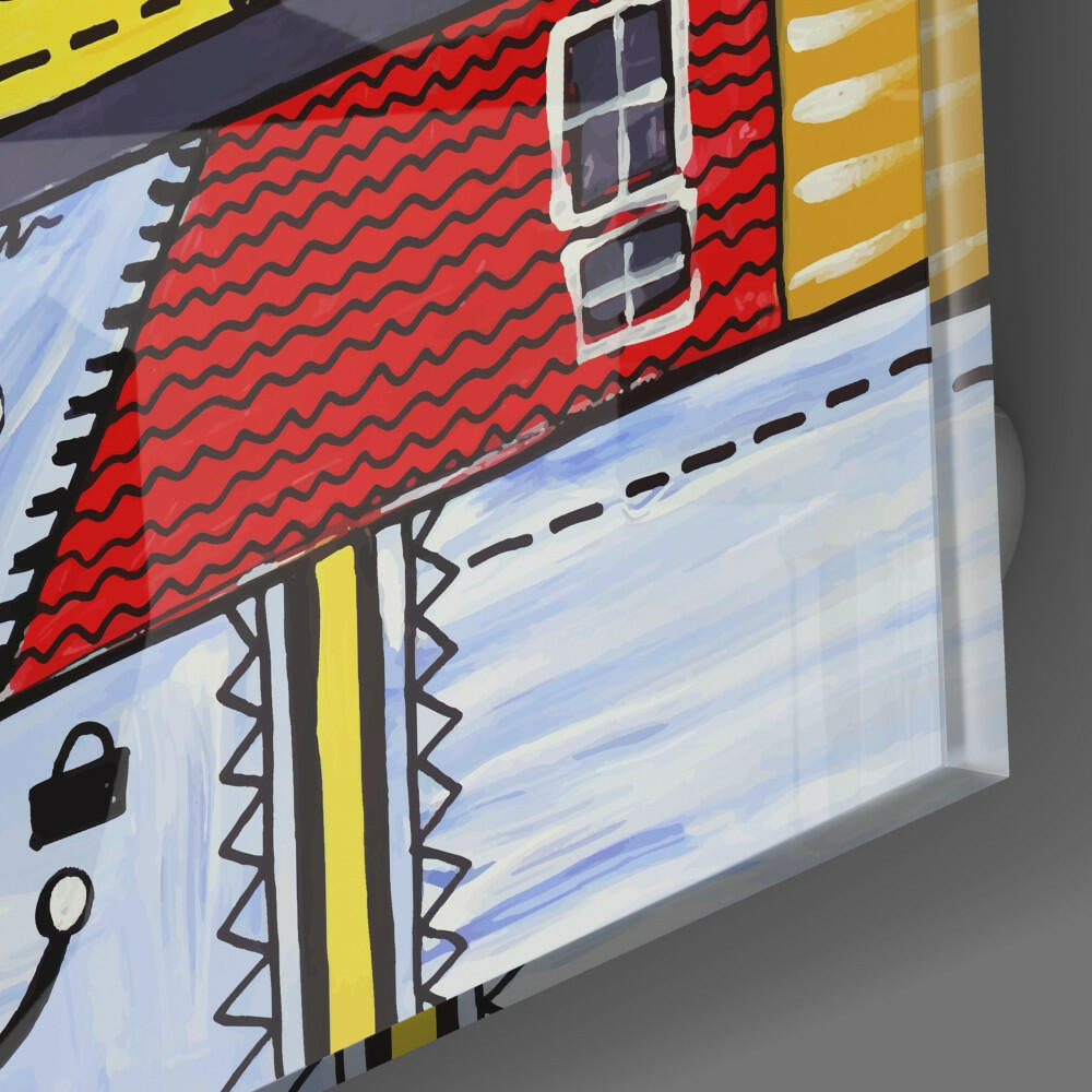 Insigneart USA Insigneart USA Abstract Houses Glass Wall Art