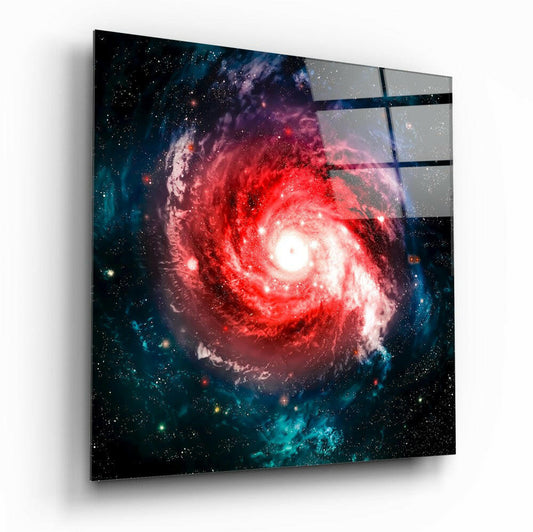 Insigneart USA Insigneart USA Space Red Infinity Glass Wall Art