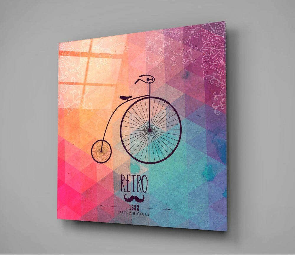 Insigneart USA Insigneart USA Retro Bicycle Glass Wall Art