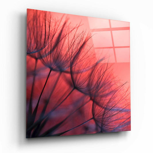 Insigneart USA Insigneart USA Red Dandelion Glass Wall Art