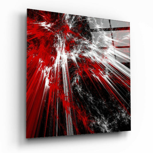 Insigneart USA Insigneart USA Red Explosion Glass Wall Art