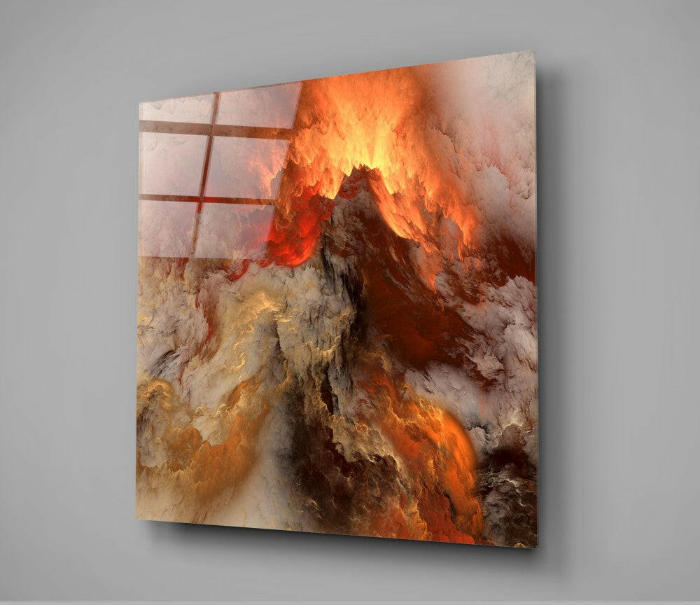 Insigneart USA Insigneart USA Golden Chaos Abstract Glass Wall Art