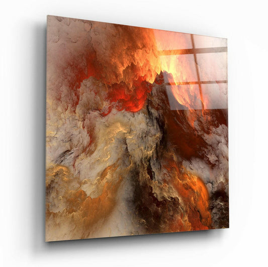 Insigneart USA Insigneart USA Golden Chaos Abstract Glass Wall Art