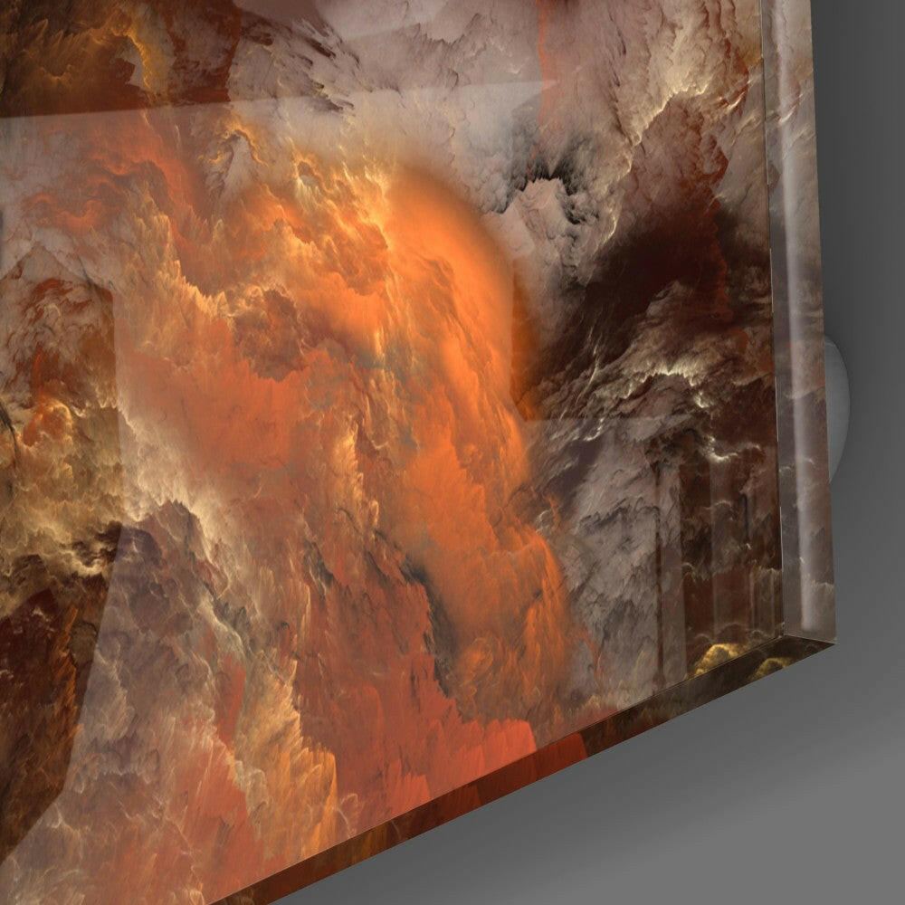 Insigneart USA Insigneart USA Golden Chaos Abstract Glass Wall Art