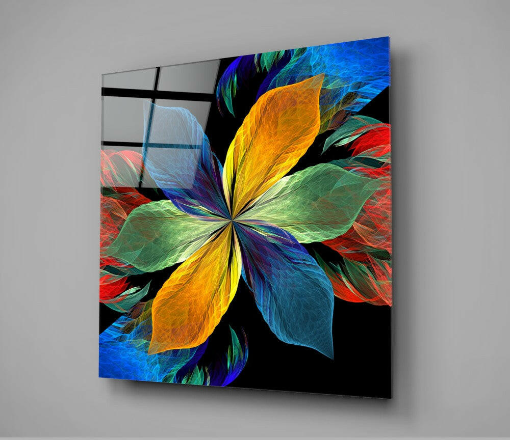 Insigneart USA Insigneart USA Colorful Leaves Flower Glass Wall Art