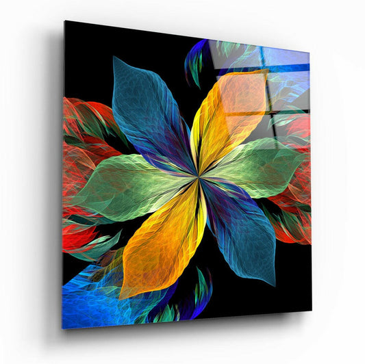 Insigneart USA Insigneart USA Colorful Leaves Flower Glass Wall Art