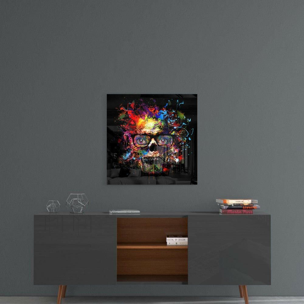 Insigneart USA Insigneart USA Colored Skull Glass Wall Art
