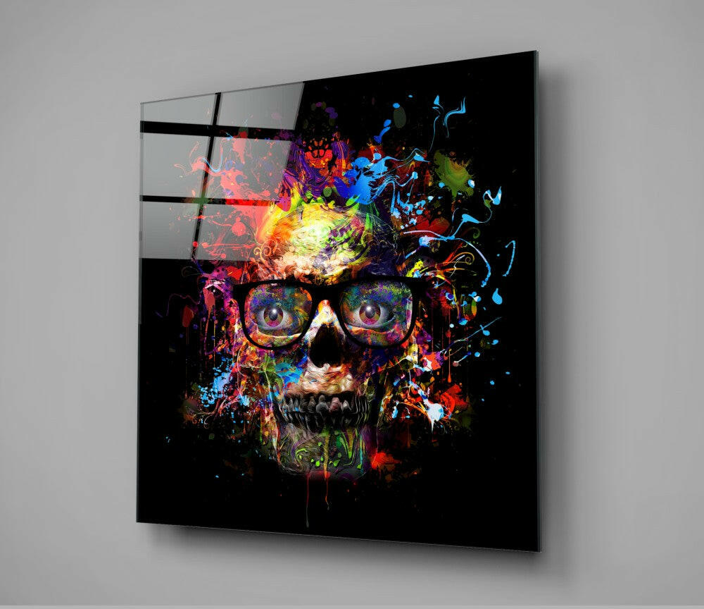 Insigneart USA Insigneart USA Colored Skull Glass Wall Art