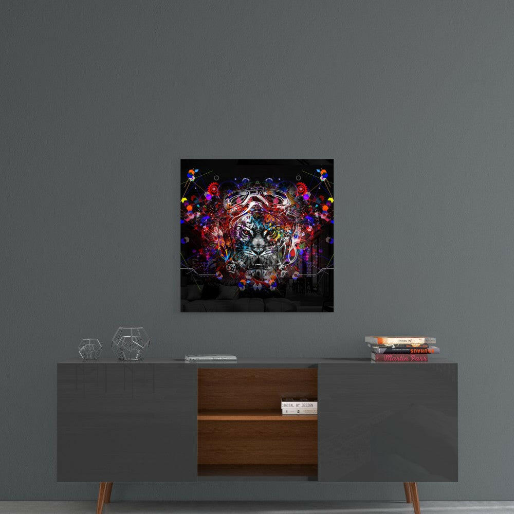 Insigneart USA Insigneart USA Mechanical Tiger Glass Wall Art