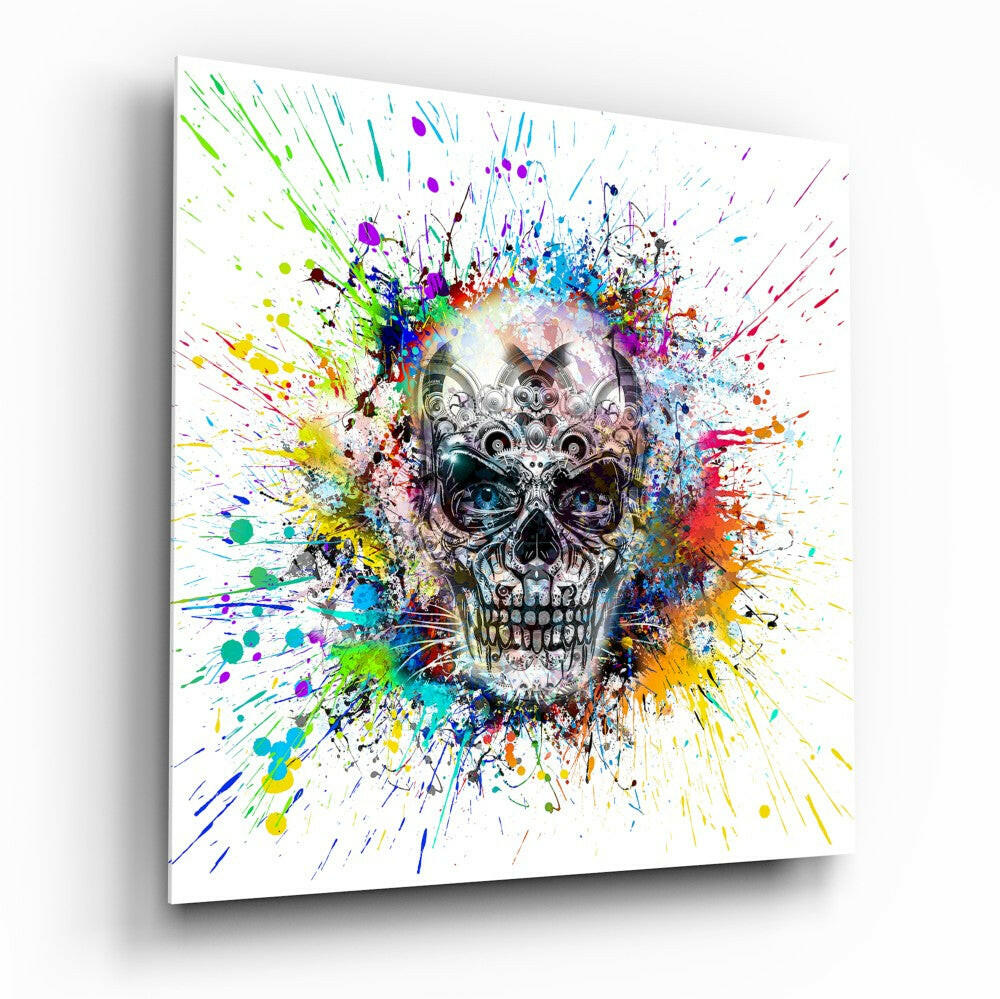 Insigneart USA Insigneart USA Mechanical Skull Glass Wall Art