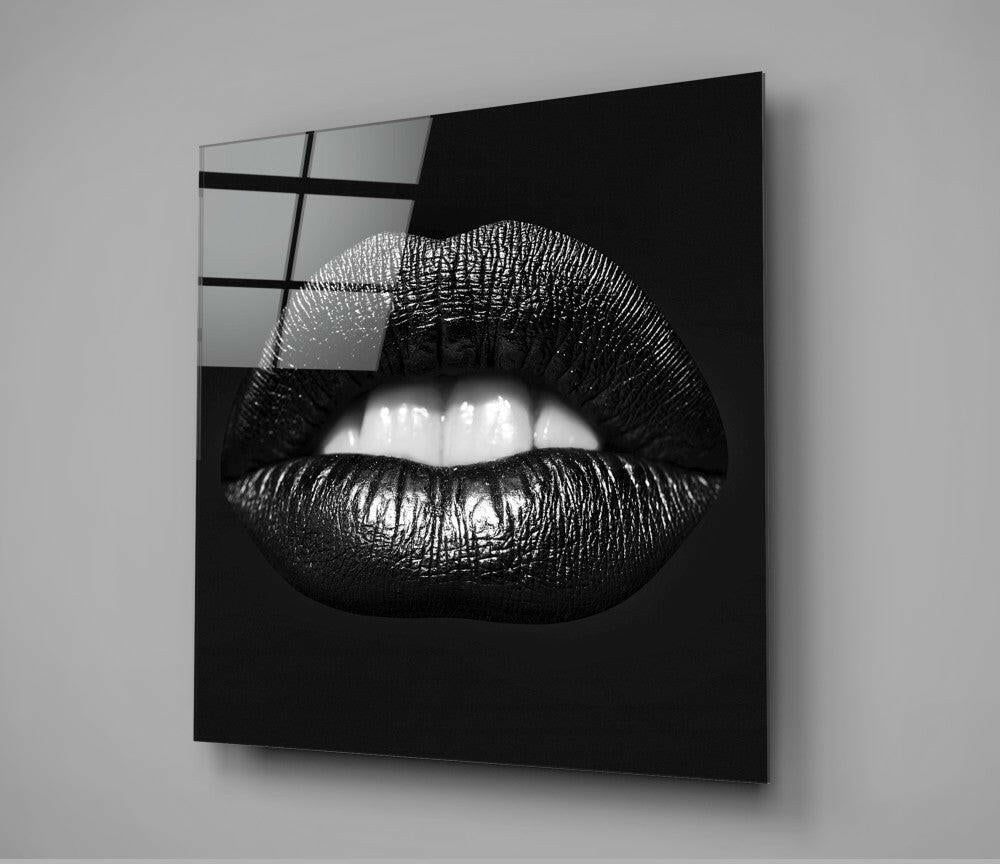 Insigneart USA Insigneart USA Black Lips Glass Wall Art