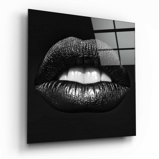Insigneart USA Insigneart USA Black Lips Glass Wall Art