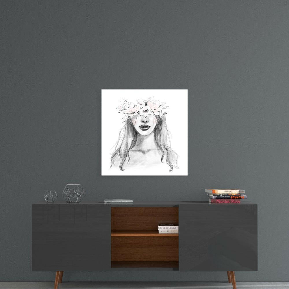 Insigneart USA Insigneart USA Flower Crowned Woman Glass Wall Art