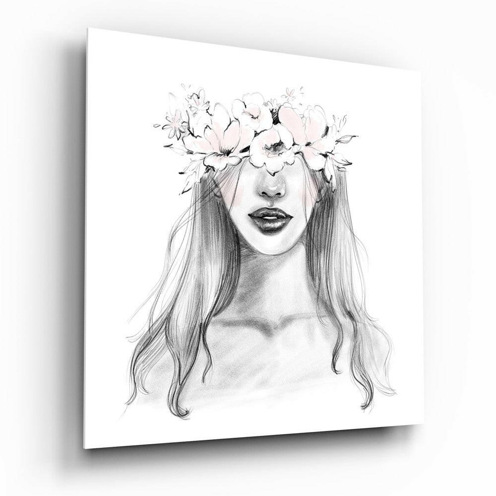 Insigneart USA Insigneart USA Flower Crowned Woman Glass Wall Art