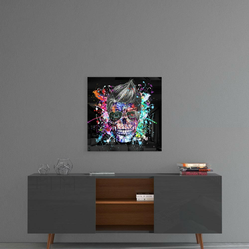 Insigneart USA Insigneart USA Colors and Skull Glass Wall Art