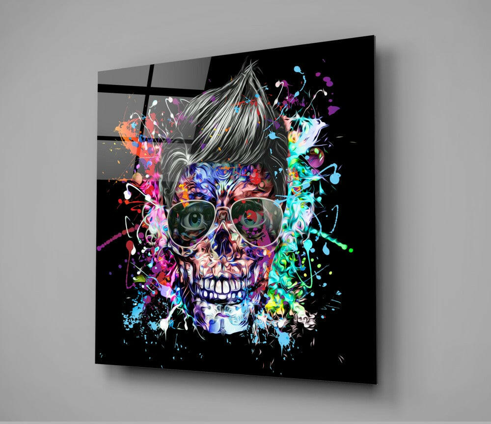 Insigneart USA Insigneart USA Colors and Skull Glass Wall Art
