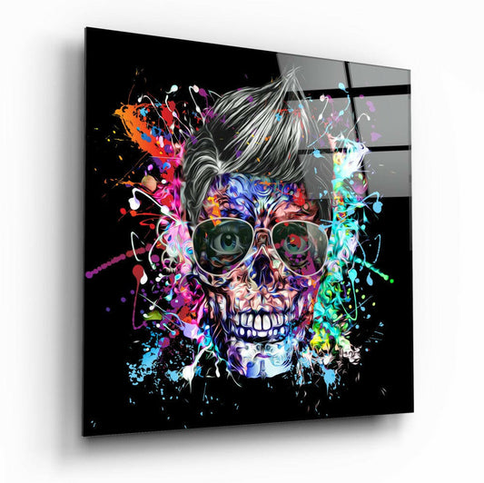 Insigneart USA Insigneart USA Colors and Skull Glass Wall Art