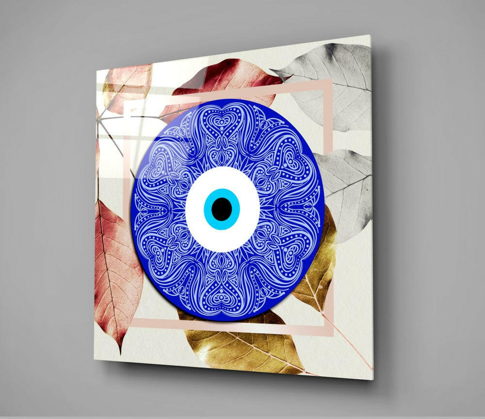 Insigneart USA Insigneart USA Blue Modern Evil Eye Bead Glass Wall Art